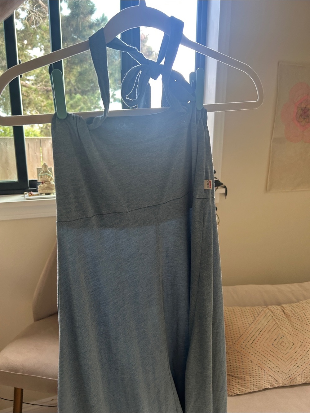 ExOfficio Light Blue Strapless Halter Dress